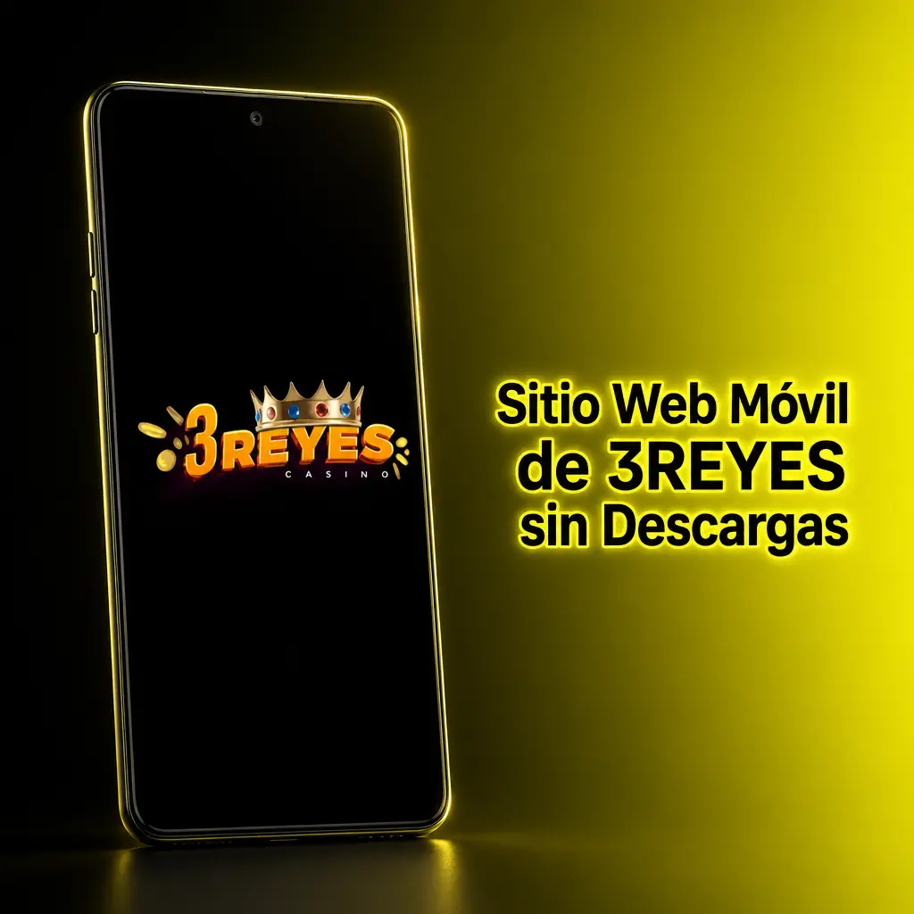 Sitio web móvil de 3REYES abierto en el navegador de un celular
